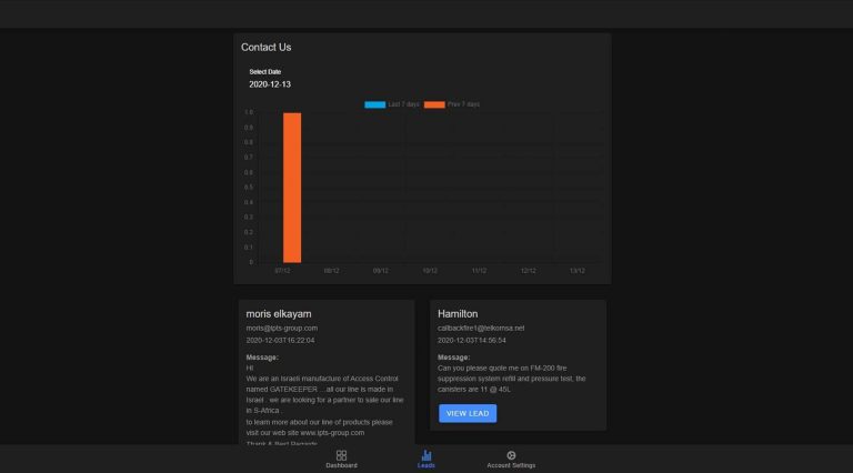 bluemagnet leads capture app screenshot