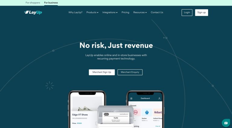 layup website screenshot