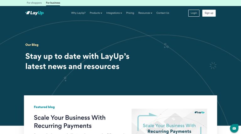 layup website screenshot