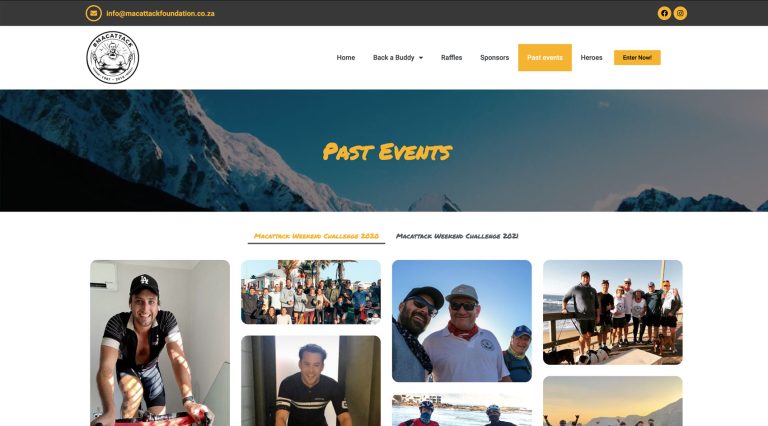 macattack foundation website screenshot