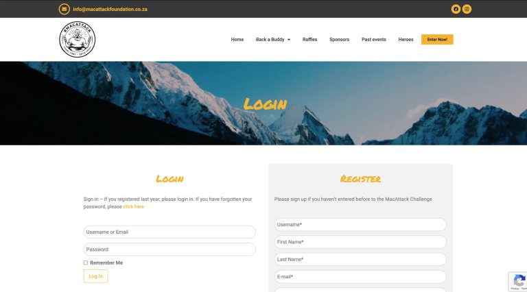 macattack foundation website screenshot